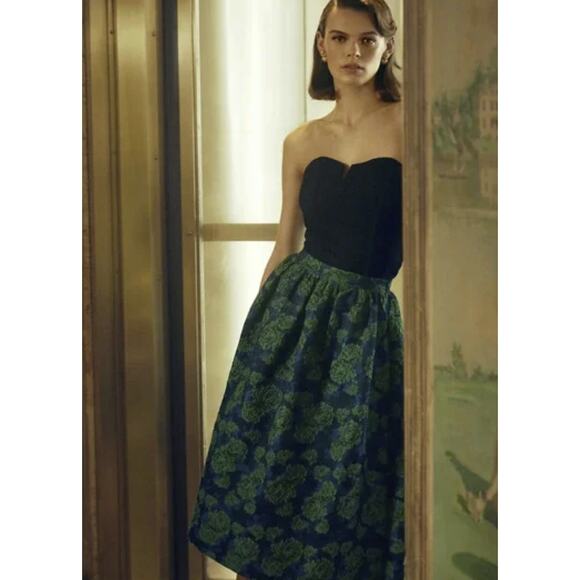 NEW ANTHROPOLOGIE BUSTIER BLACK WOMEN'S TUBE TOP - LARGE - Picture 3 of 6